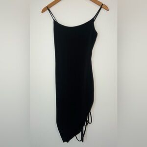 Elegant Black Slit Dress